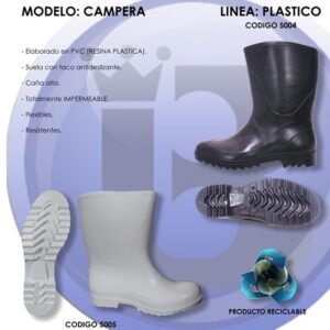 Bota de Hule para Adulto Campera Blanca